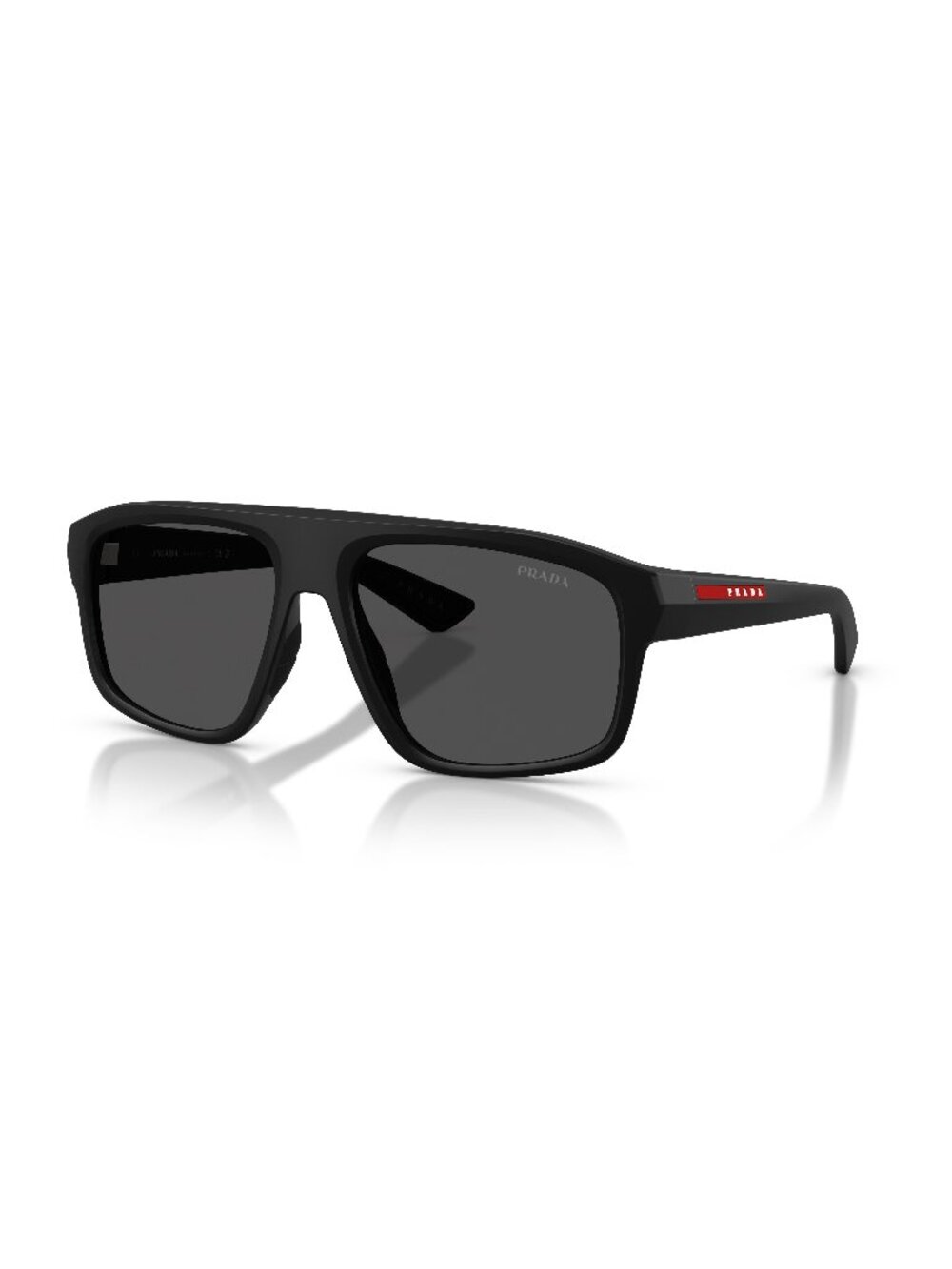 New Prada Linea Rossa Men's Sunglasses Black Grey Lens Injected Frame PS B02S 59